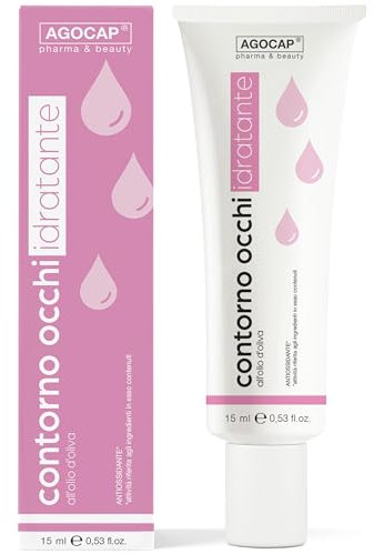 Augencreme, ENTWICKELT für Tränensäcke und Augenringe. Anti-Falten-Augenkontur mit Hyaluronsäure und Olivenöl. Augenkontur für Augenringe, feuchtigkeitsspendende Behandlung. - 15ml Agocap