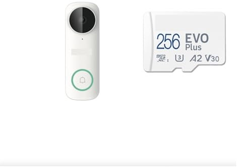 HVOFNNLR DB61 Smart Home Video Ring Doorbell with Security Camera Wired WiFi 4MP QHD RIP Sensor HDR Night Vision Alexa Local Storage