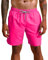 MADHERO Herren-Badehose, kurz mit Netzfutter, Badeshorts, Outdoor-Sport-Shorts, Knallpink (Hot Pink), L