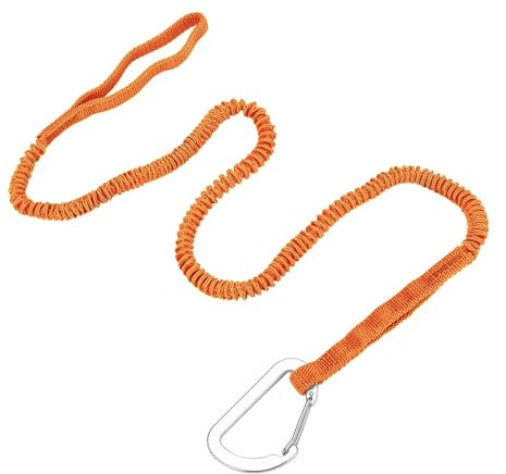 Zephylix Kayak Paddle Leash, 1/2/4Pcs Stretchable Strap Lanyard Rope Kayak Rod Leash Kayak Paddle Lanyard for Kayaking, Canoeing Orange 1pc