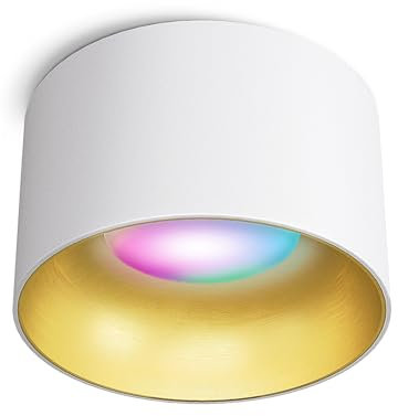 SSC-LUXon BAHIO Design Einbau LED Leuchte gold weiß Smarthome WLAN LED Lampe RGB+CCT - Spot Strahler kompatibel mit Alexa, Siri & Google