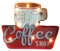 Generic Kaffeeschild, Coffee-Shop-Wanddekoration, Kaffee-Neonschild, Retro-Design für Coffee-Shop, Büro, Küche, Restaurant aus Metall