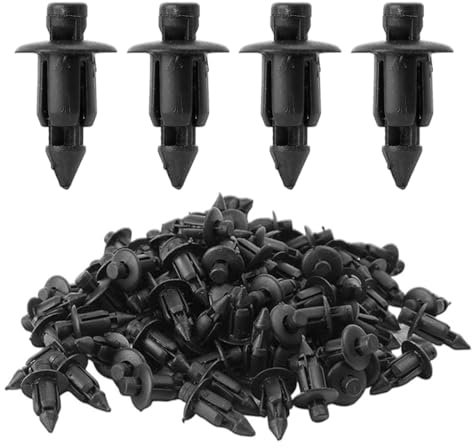 50 piezas clips de plástico remache moto, clip de parachoques de retención, adecuado para remache de sujeción de abrazadera del cuerpo de la abrazadera del parachoques
