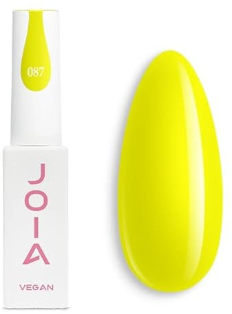 JOIA Vegan Hybrider Nagellack Neongelb | UV Gel Polish Yellow Neon 087 6 ml