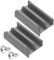 M6219 Lot de 2 guides inférieurs de porte de douche coulissante (gris) pour porte de douche coulissante (suspendue) – Canaux de 1,27 cm pour porte de douche en verre – Guide en plastique (gris)