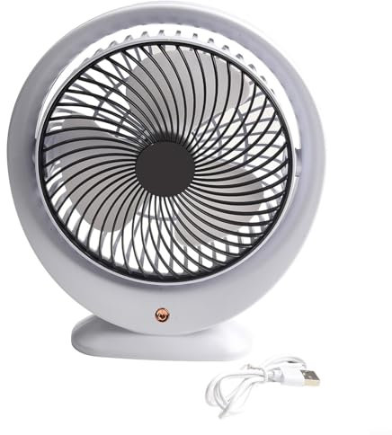 Ventilador USB de viento grande especial, funcionamiento silencioso, para estudiantes y espacios de trabajo (USB-negro)