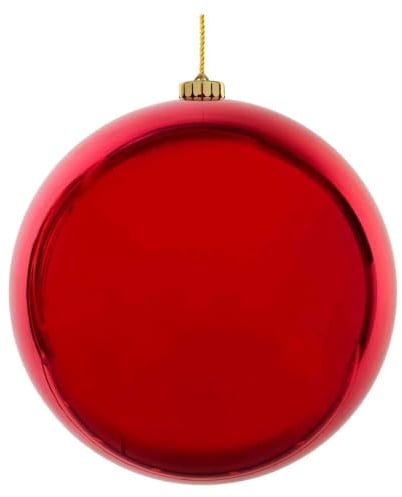 VEPATIM Weihnachtskugeln Christbaumkugeln XXL aus Kunststoff rot Ø25cm