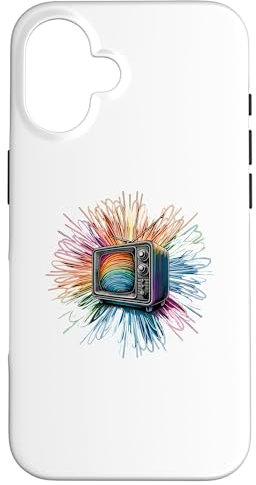 Hülle für iPhone 16 Vintage-Fernseher TV Retro 70er 80er
