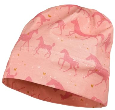 maximo Kids Girl-Beanie Pferde Jersey Bedruckt