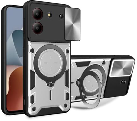 betterfon Handyhülle für ZTE Blade A34 / A54 | Stoßfest & Kratzfest | Mit Kameraschutz, Anti-Fingerabdruck & robustem Panzerschutz-Design | Silber