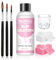 WEILAOK Slip Solution Acrygel, Soluzione Acrigel per Unghie, Liquido Acrygel, Contiene 3 Pennelli, 1 Tazza di Cristallo, 100 Fogli di Pulizia, Per Tutti i Tipi di Unghie o Manicure, 75 ML