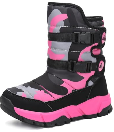 Mishansha Stivali da Neve Bambini Calde Foderate Comode Gr.24-38EU