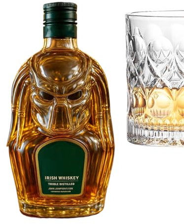 Bouteille de whisky - bouteille d'alcool gravée personnalisée, lourde basée sur | Améliore la présentation des boissons polyvalentes, fournit une bouteille de portion pour verser f
