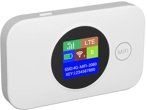 Fafeicy 4G LTE Mobile Hotspot Router mit 3000mAh, Unterstützt 5G SIM-Karte & 8-10 Benutzer, Tragbares WiFi-Gerät für Home Office Travel (Asiatische Version)