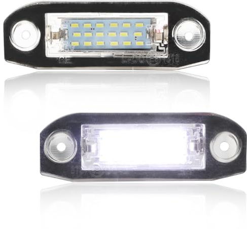 DYNVEX 2 PCS LED Number Plate Light for Volvo C30 C70 S40 S60 S80 V50 V60 V70 XC60 XC70 XC90, [18 SMD LED] [Error Free] Rear Number License Plate Lamps