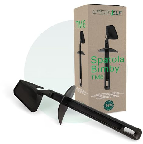 GREENELF - Spatola Bimby TM6, Accessorio Bimby TM6 Compatibile con Thermo-Mix TM6, Spatola per Mescolare, Leccapentola per Raschiare senza Sprechi, Facile da Pulire
