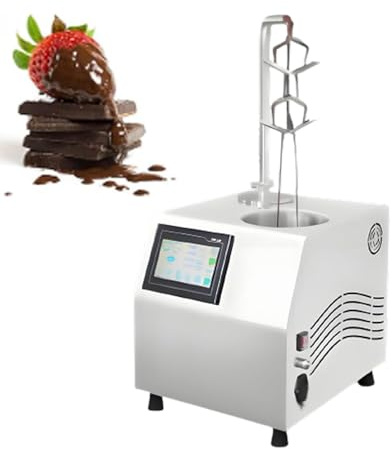 SIEEOUR 5.5L Automatic Chocolate Dispenser Machine, Chocolate Tempering Machine,Commercial Tempering Equipment with Vibrating Table for Fountain, Strawberry Dipping, Bar Making