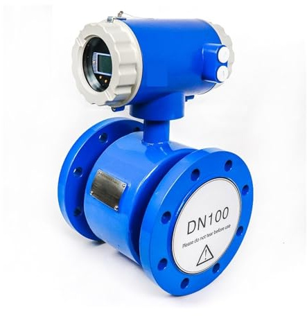 Durchflussmesser, 0.5% High Accuracy DN80 DN100 DN125 Waste Water Slurry Smart Electromagnetic Flow Meter Flange Connection 4-20mA(DN100 Flange 1.6Mpa)