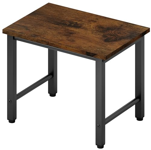 Gewudraw Support d'Imprimante, Étagère de Rangement avec Pieds Réglables | Étagère de Rangement Organisateur de Bureau de Stockage pour Maison Bureau, 39 x 28 x 30 cm, Brun Rustique