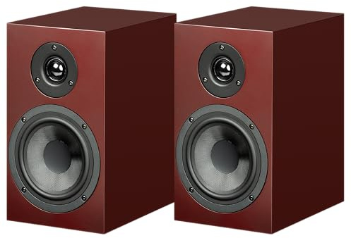 Pro-Ject Speaker Box 5 S2, 2-Wege-Kompakt-Monitorlautsprecher, Paar (Weinrot)
