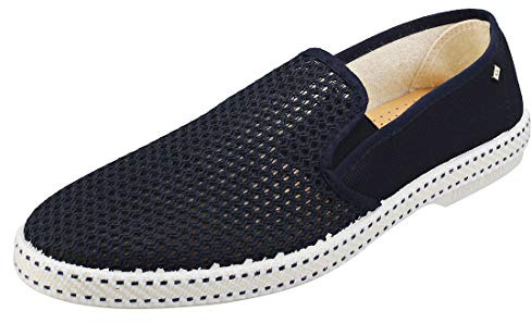 Rivieras Klassische Espadrille-Schuhe für Herren, Marineblau, Größe 43