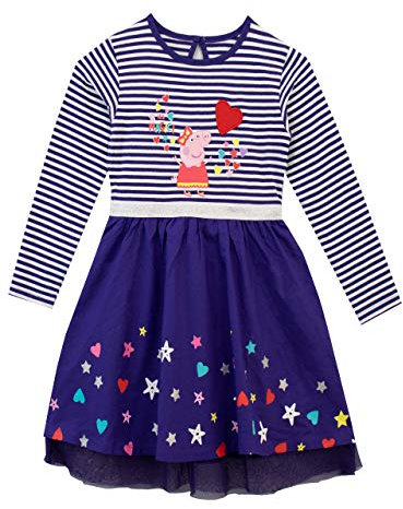 Peppa Wutz Mädchen Kleid Violett 104
