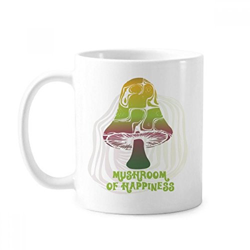 Tasse, Motiv: grüner Pilz-Kreatur, Keramik, Kaffee, Porzellan, Geschirr