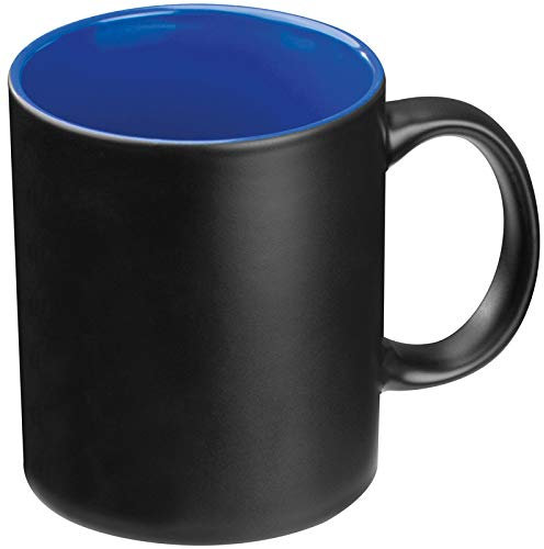 Porzellantasse / Kaffeetasse / Fassungsvermögen: 300 ml / Farbe: schwarz-blau