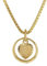 trendor Taufring mit Amorherz Gold 585 an goldplattierter Silberkette 75120-42 42 cm