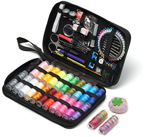VIOLA, Zig Zag Kit Cucito Premium, 178 Accessori per Cucire, Set Cucito da Viaggio Completo, Astuccio per Orlo e Rammendo Principianti, 24 Rocchetti Filo, Bottoni, Spille, Aghi, Apriasole