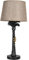 Clayre & Eef Tischlampe Ø 27x54 cm E27/max 1x60W Braun Kunststoff Rund Palmenbaum Schreibtischlampe