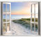murando 3D WANDILLUSION Wandbild Natur Fototapete Poster XXL Fensterblick Vlies Leinwand Panorama Bilder Dekoration Meer Strand Himmel 210x150 cm c-A-0043-c-a