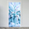 Estika Türtapete selbstklebend - Blaue Sukkulenten - 95x205 cm - Einem Bogen Türposter, Modern Türaufkleber, Aufkleber PVC Folie, Klebefolie für türen, Tür tattoo, Modern decoration