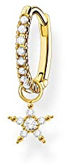 Thomas Sabo Einzel Creole mit Stern Anhänger vergoldetes Silber CR707-414-14
