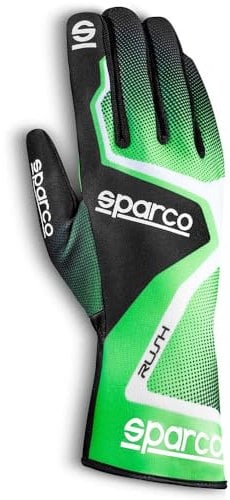 Sparco Handschuhe Rush 2020, Größe 11, Grün/Schwarz, 45