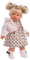 Llorens 1033144 Puppe Roberta mit blonden Haaren und blauen Augen, Babypuppe mit weichem Körper, inkl. Schnuller, 33 cm, Blau