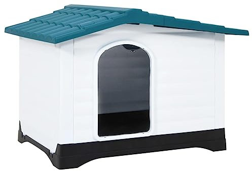 vidaXL Hundehütte Blau 90,5x68x66cm Polypropylen Hundehaus Hundehöhle Hunde