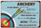 CREATCABIN Archery is Not About Being Better Metall-Blechschild Vintage-Wanddekoration Kunstwand Eisen Malerei Plakette Poster Rustikales Pfeil-Zielschild Für Bar Café Garage Heimdekoration 8x12 Zoll