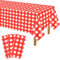 PLULON 3er-Pack rot-weiß Karierte Tischdecken Kunststoff Büffelkaro-Tischdecke Gingham-rote Tischdecke 137 x 274 cm Picknick Babyparty Geburtstag Weihnachten Party Urlaub Abendessen Tischdekoration