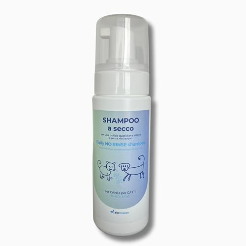 Dermazoo Trockenshampoo für Hunde und Katzen, ohne Ausspülen, 190 ml, Mousse, schnell und pflegend, Shampoo für Hunde und Katzen, beseitigt Gerüche, trockenes Shampoo, perfekt für Reisen und Notfälle