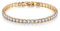 BSLVWG 4MM Sterling Silber Tennis Armband für Frauen - S925 Einstellbare Zirkon Schmuck, Freund Geschenk für Mama (Or)