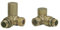 EcoSpa Manual Round Radiator Valve - Corner - Brushed Brass (Pair)