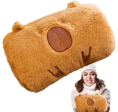 Handwärmer, Capybara Design gefüllter Plüsch Handwärmer, tragbarer Handwärmer für Damen für den W, weiche, kuschelige Capybara Plüsch-Handwärmer