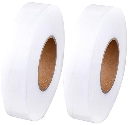EXCEART 2st Doppelseitiges Klebevliesfutter Hosensaumbänder Doppelseitiger Bügelkleber Doppelseitiges Eisen Auf Klebeband Textil-schmelzband Webband Säumen Bügelbänder Nahtlos Zubehör Weiß