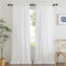 PONY DANCE Leinenvorhänge 2er Set H 245 x B 140 cm Wohnzimmer Vorhang Weiss Halbtransparent Leinenoptik Gardinen mit Stangedurchzug Boho Gardine Leinen Vorhänge