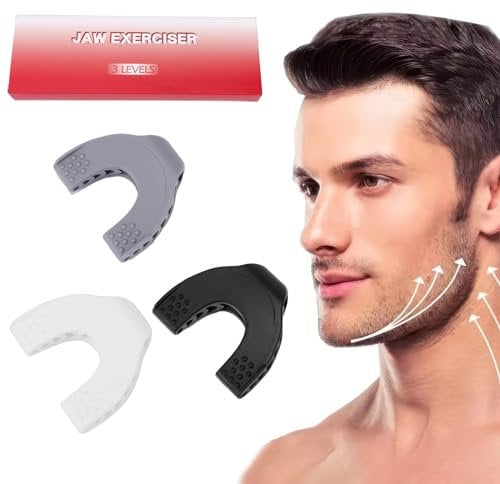 Bwetomk Jaw Exerciser, Jaw Toner For Jawline, Jaw Trainer Chisel Your Jawline,3pack Of Jawline Trainer,Jawline Exerciser Chew for Women and Men, Creating a Beautiful Jawline (40lbs+50lbs+60lbs)