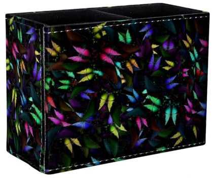 Eslifey Pen Holder Square Pencil Holder for Desk, Butterflies Pen Pot Pen Cup Makeup Brushes Holder Stand Display Desk Stationery Organiser for Home Office School