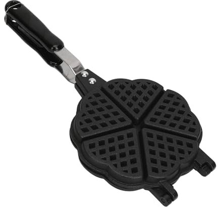 Leapiture 5.9in Waffle Maker Pan Stovetop Waffle Pan Compact Waffle Maker PortableWaffle Iron Multi Waffle Maker Bread Waffle Maker Waffle Iron for Sandwich Toaster