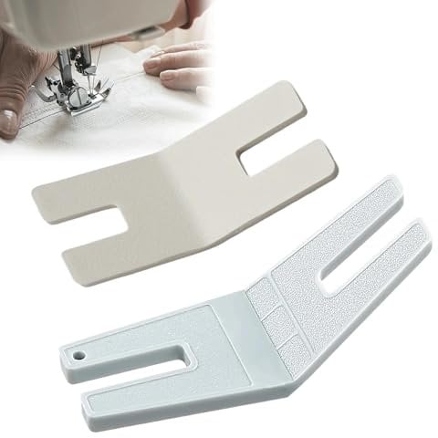 2PCS Hump Jumper Sewing Tools Presser Foot Bulky Seam Guide Seam Plastic Sewing Machine Foot Button Plate White Seam Guide Sewing Accessories for Sewing Machine Embroidery Sewing Crafts Machine