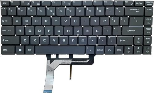 Replacement Keyboard for MSI GS65: Laptop Keyboard with Backlit for GS65VR PS63 GF63 PS42 P65 WP65 WS65 MS-16Q1 US Layout (Silver Grey)